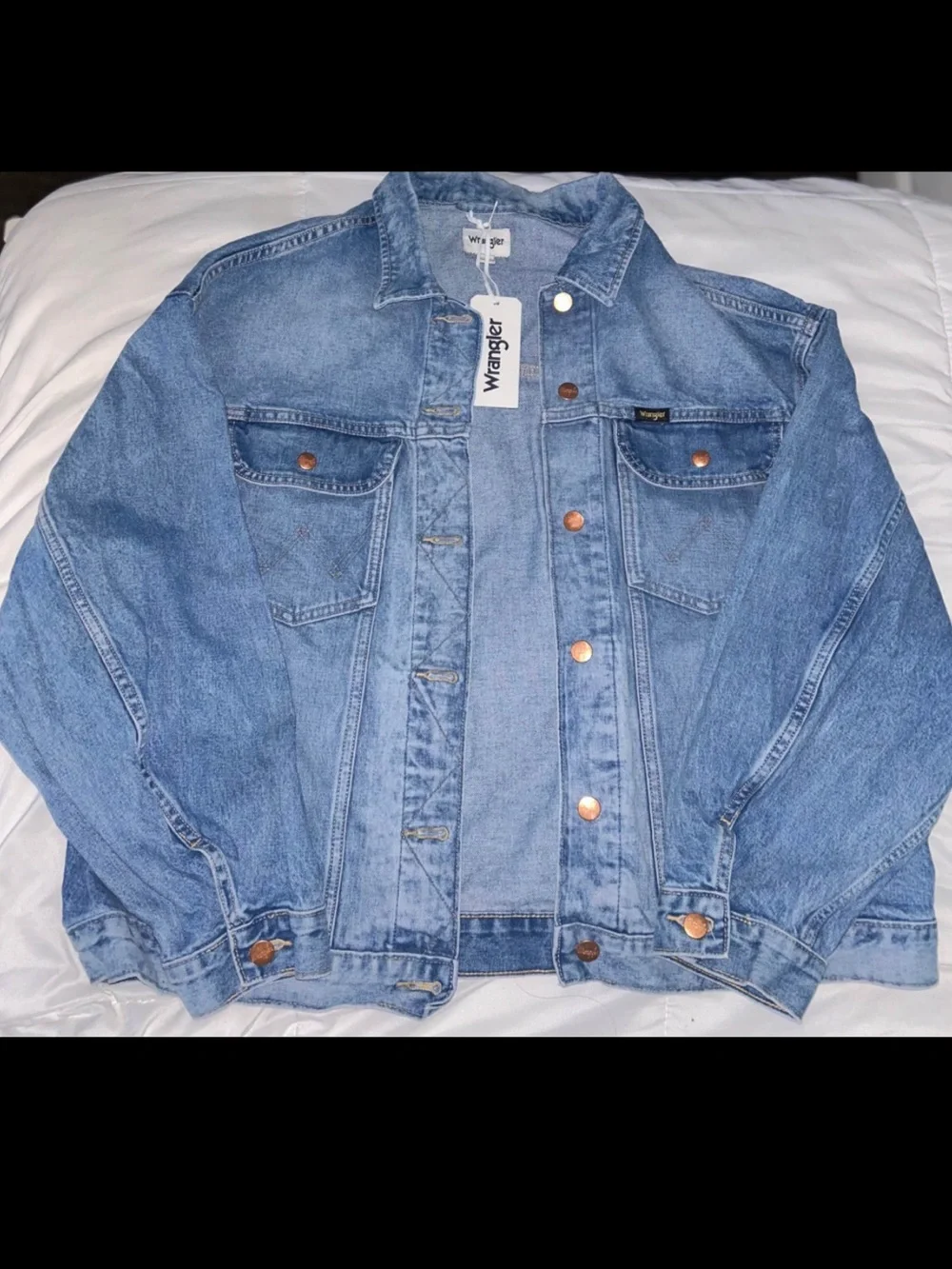 Wrangler Light Blue Denim Jacket with Copper Buttons